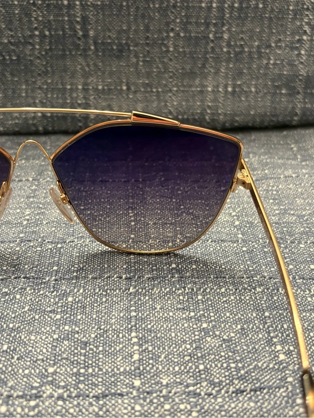 Tom Ford Jacquelyn Gold Frame Cat Eye Sunglasses with Gray Lenses